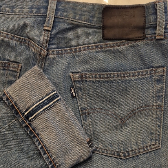Levi's 501Made and Crafted Jeans Mens 28/32 BlueOriginal Selvedge Button Fly